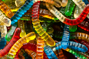 50 piece CBD Gummy Worms 500mg